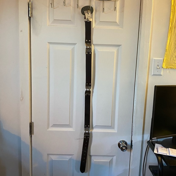 Vintage Spanish / Balearic Cowhide Belt with Turquoise and Silver Hardware - Picture 3 of 7